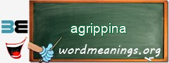 WordMeaning blackboard for agrippina